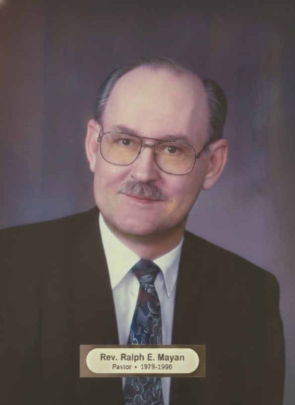 Portrait of Rev. Ralph E. Mayan, who was installed as the third pastor of Trinity Lutheran Church in Richmond, BC. Pastor Mayan would eventually serve as the second President of Lutheran Church-Canada.