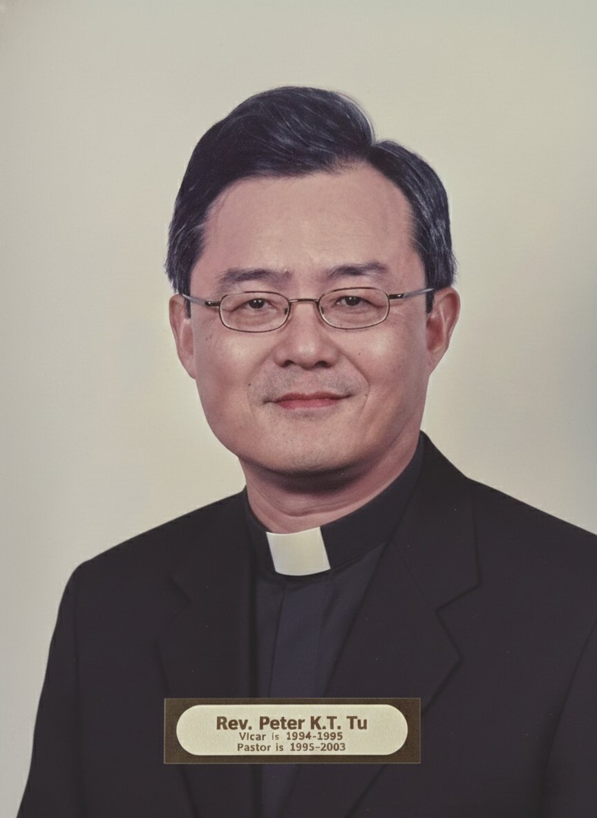 Portrait of Rev. Peter K. T. Tu, who was installed as Chinese Language pastor of Trinity Lutheran Church in Richmond, BC.