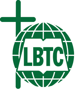 Logo for Lutheran Bible Translators of Canada (LBTC), featuring a green Christian cross alongside a globe and an open Bible.