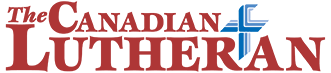 Logo for The Canadian Lutheran, the national magazine of Lutheran Church–Canada. The text The Canadian Lutheran is written in a bold, red font, with the blue interlocking LCC cross symbol integrated in between the words Canadian and Lutheran.